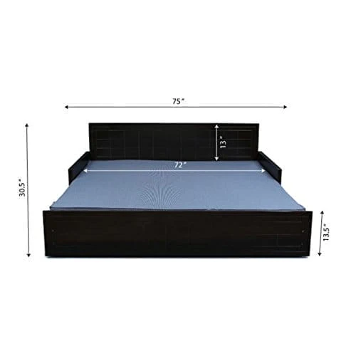 Square Textured Sofa Cum Bed (Blue) - Image 5