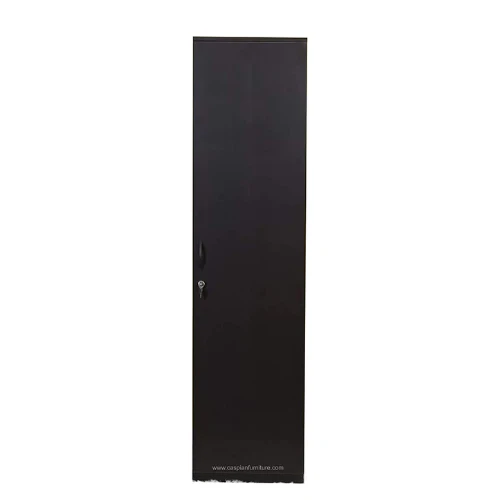 Coffee Brown Engineered Wood Single Door Wardrobe/Cupboard, 4 Compartments - Image 3