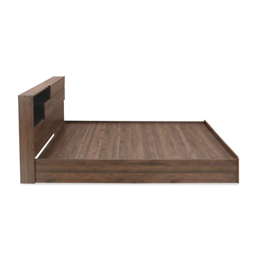 Engineered Wood Stylish Modern Style Queen Size Bed with Designer - Image 3